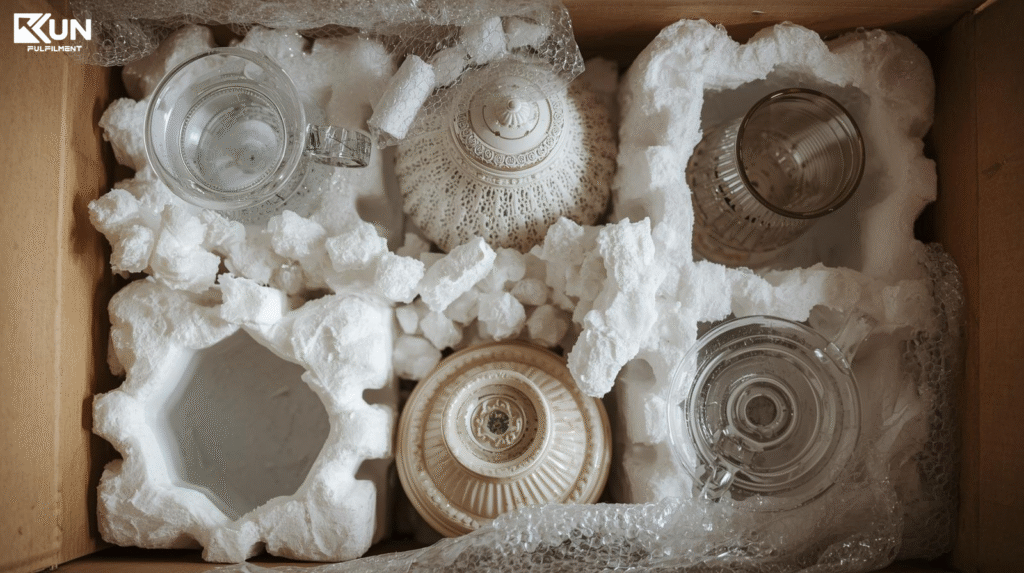 Fragile goods packed securely for eCommerce fulfilment