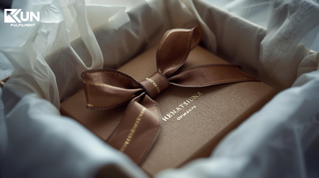  Luxury branded packaging with tissue paper and premium presentation
